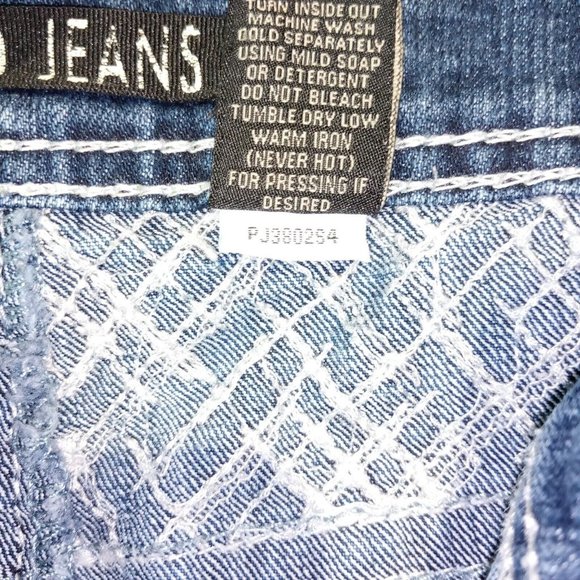 ZCO Jeans  Girls size 14 or Women's size 6  Silver Metallic Sequin  Stretch  GUC - Picture 10 of 11